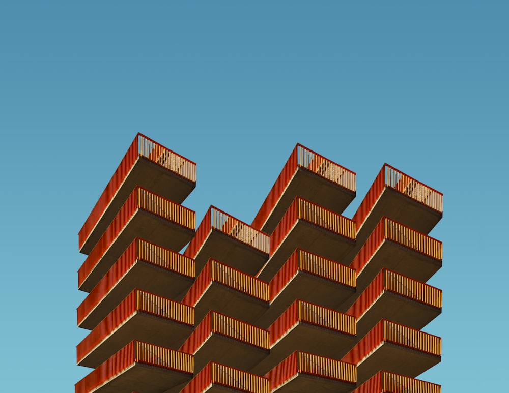 茶色の建物のイラスト