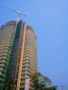 A beautiful residential building under construction.