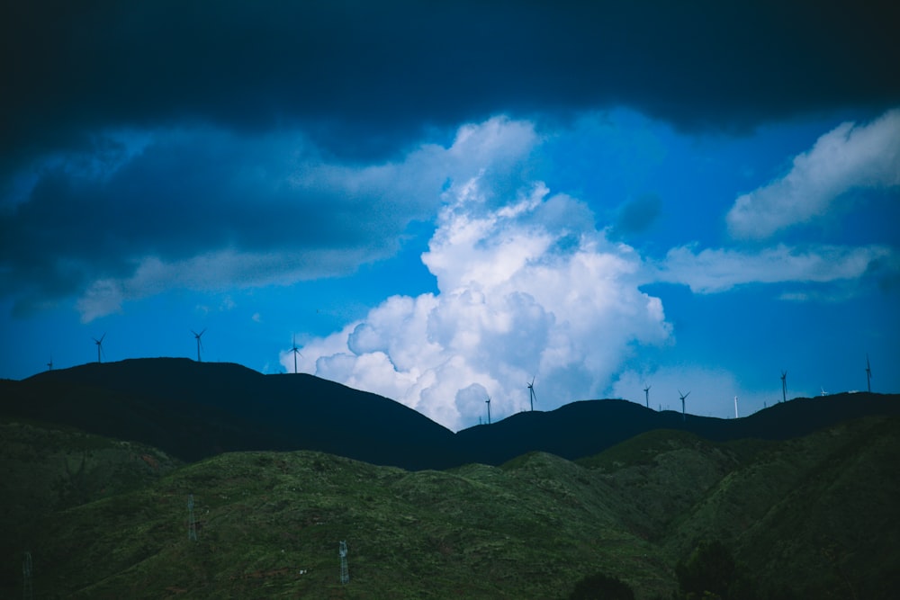 green covered hill