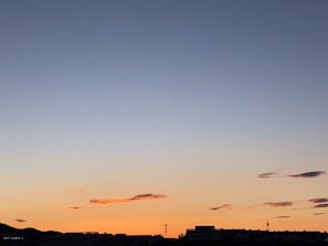 A serene view of Madrid's skyline at sunset.