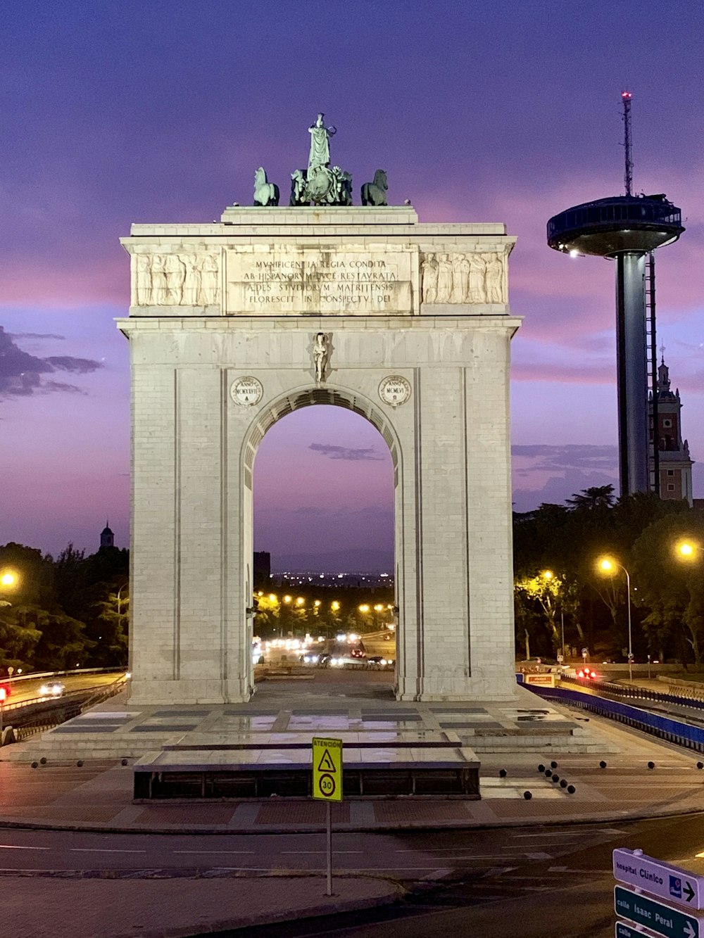 white arch gate