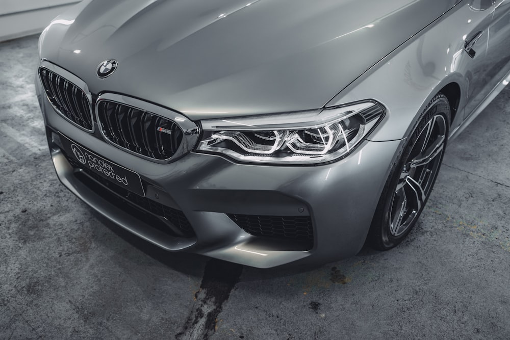 gray BMW car