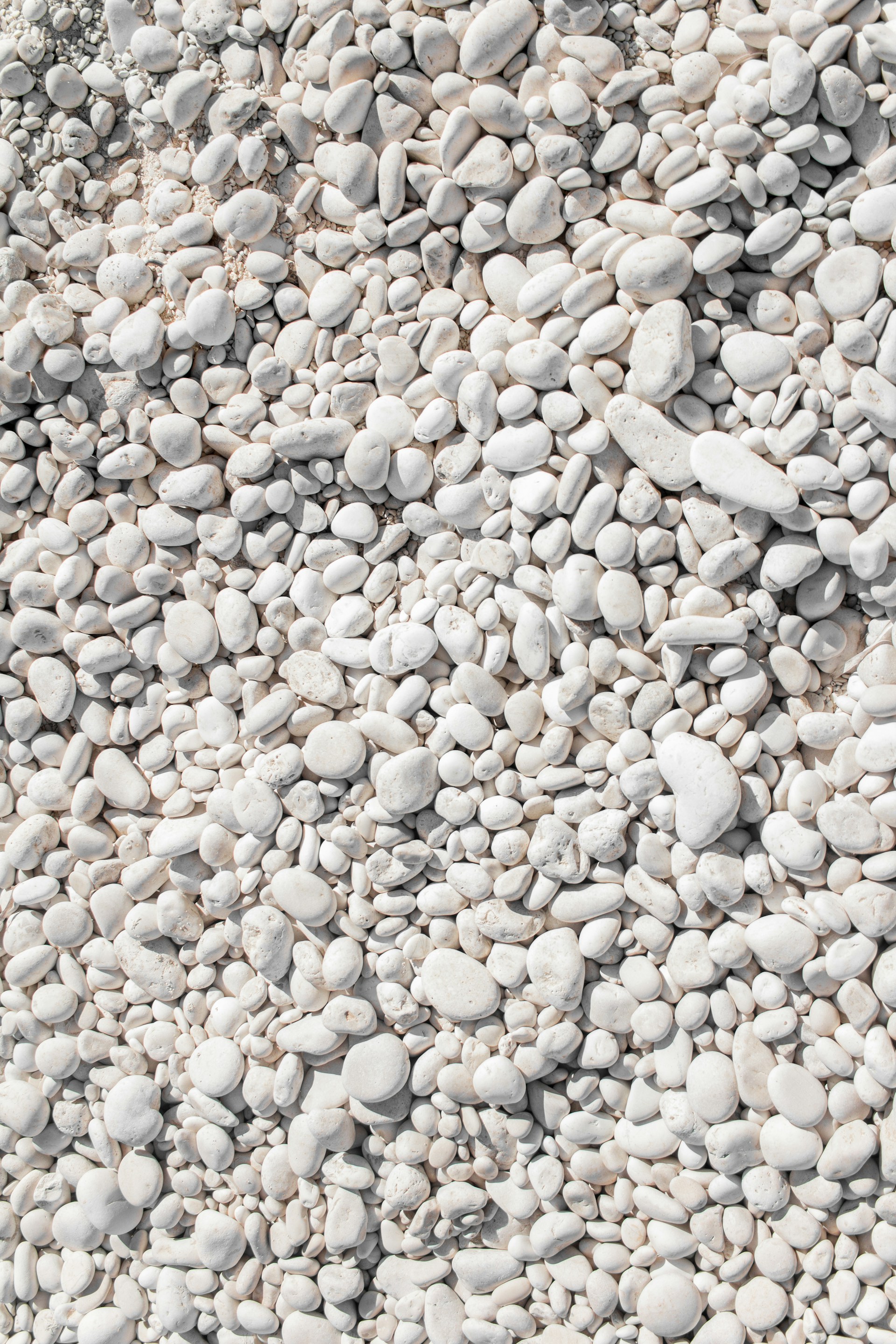 white stones