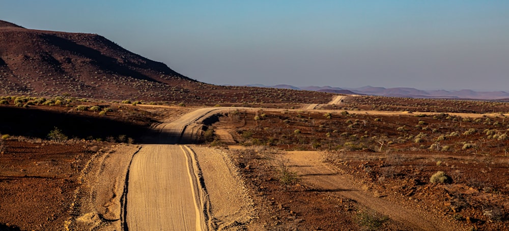 dirt road on vast land