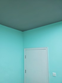 closed white wooden door