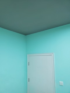 closed white wooden door