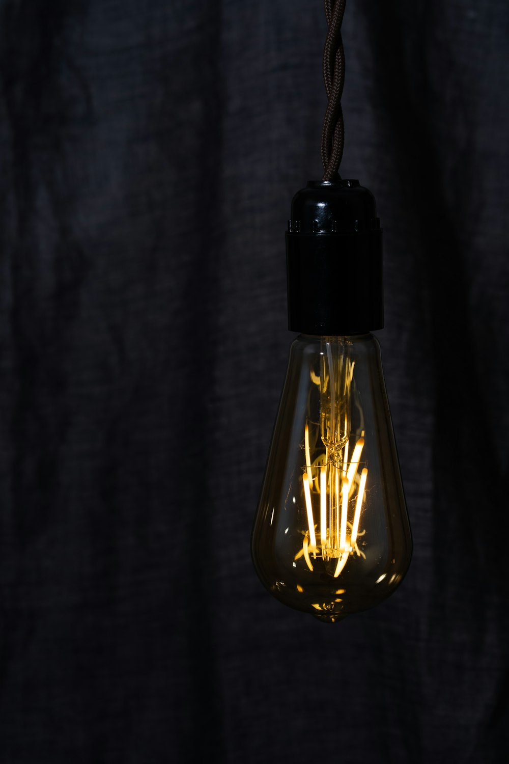 black and gray bulb