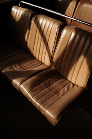 brown leather vehicle seat