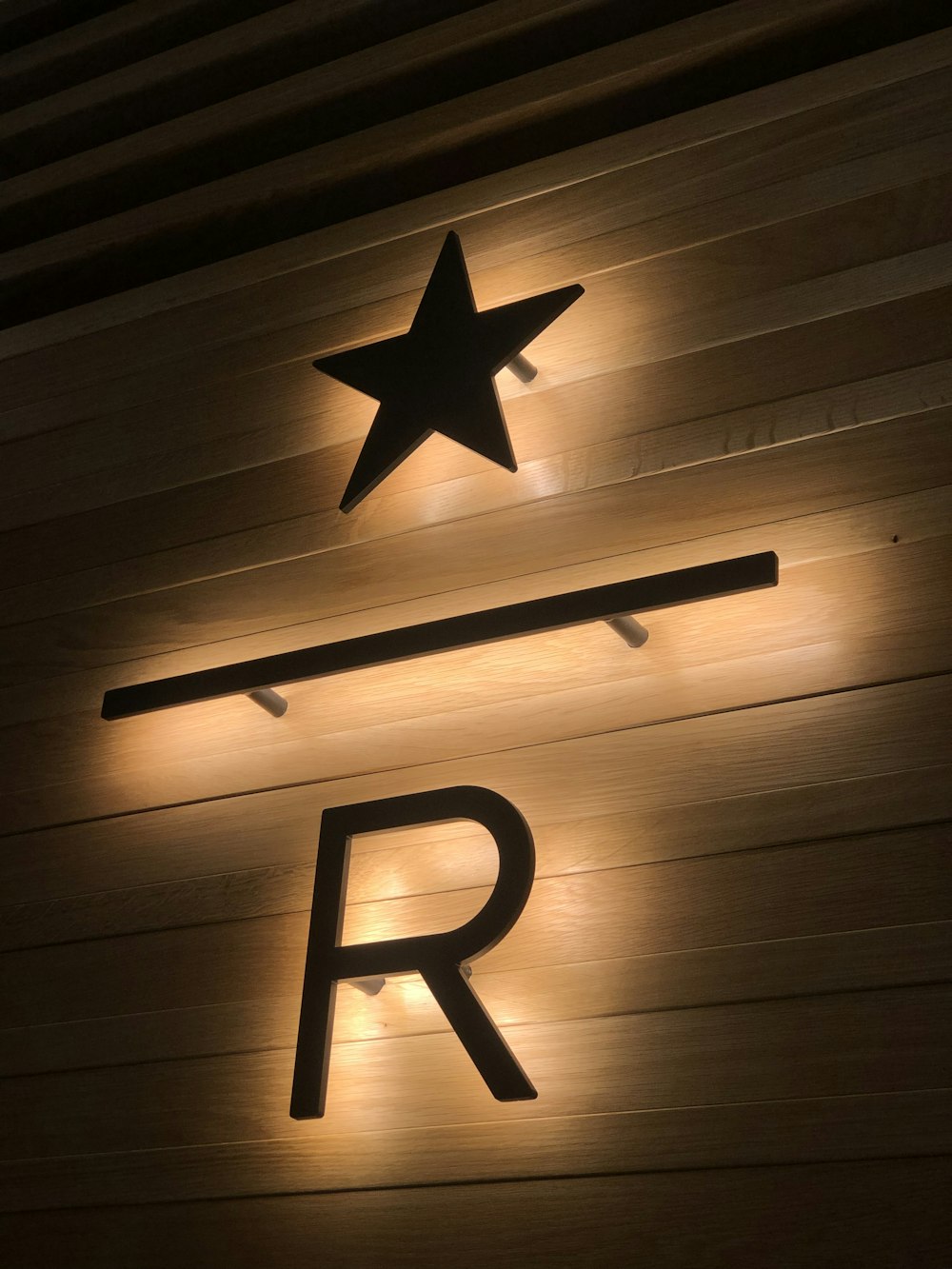 brown star and r signage