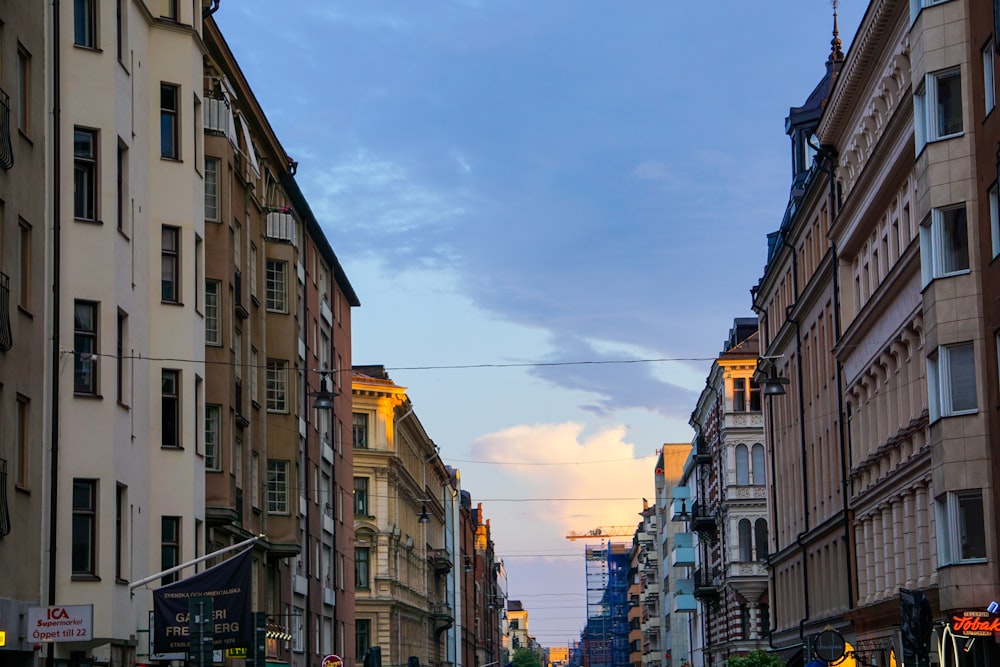 white and brown buildings