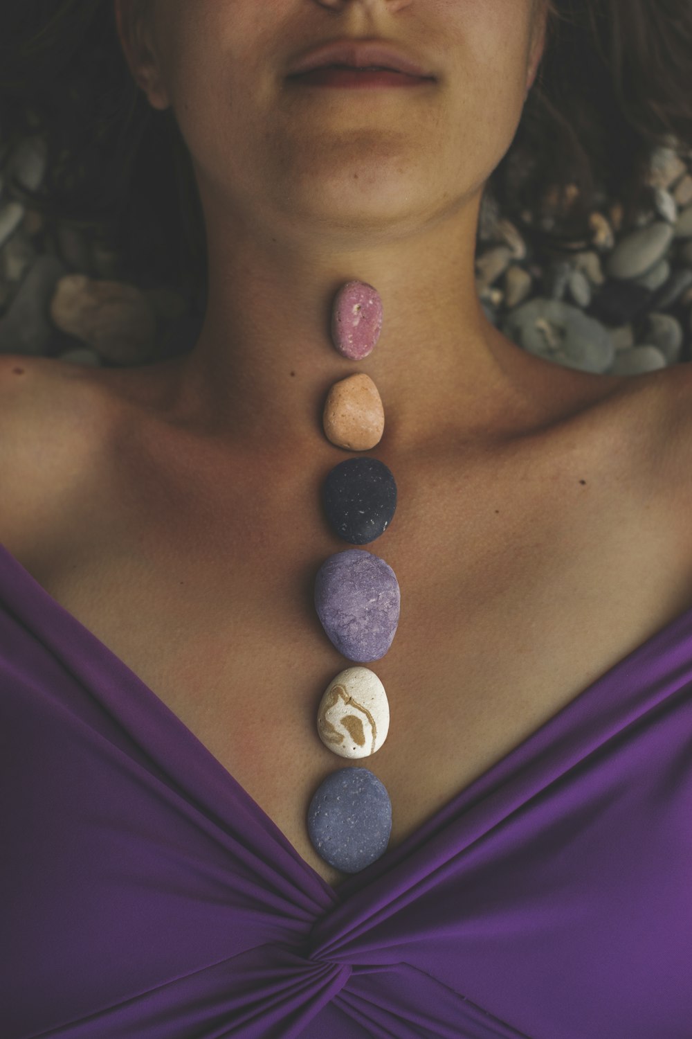 six assorted-color stones close-up photography