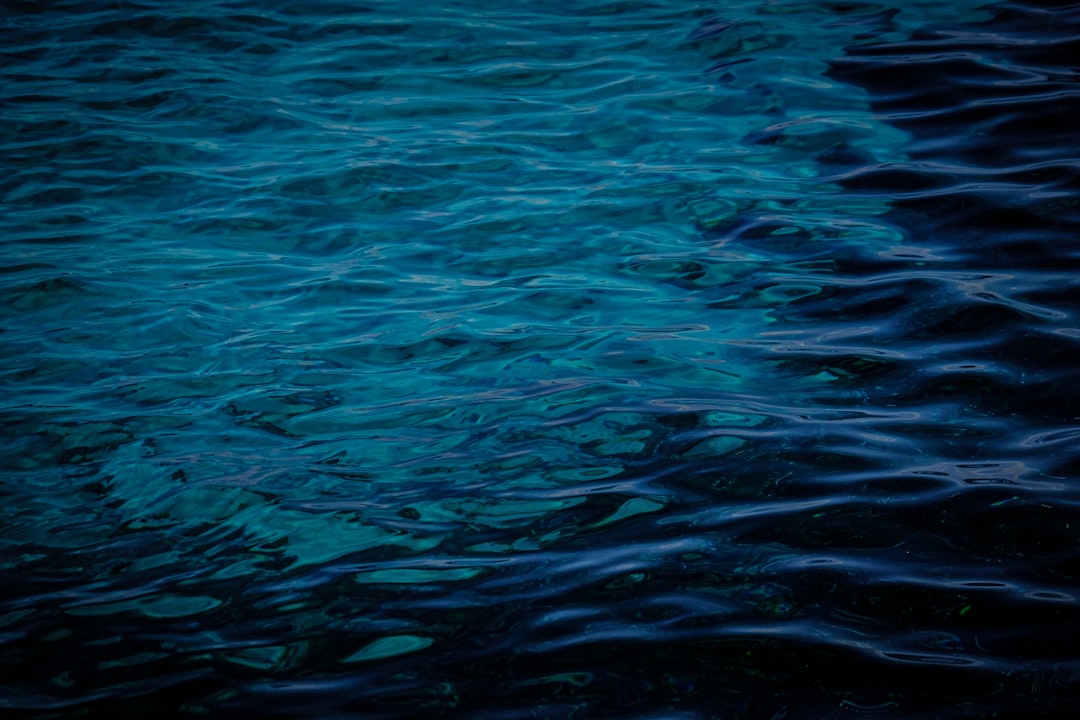 wavy blue ocean