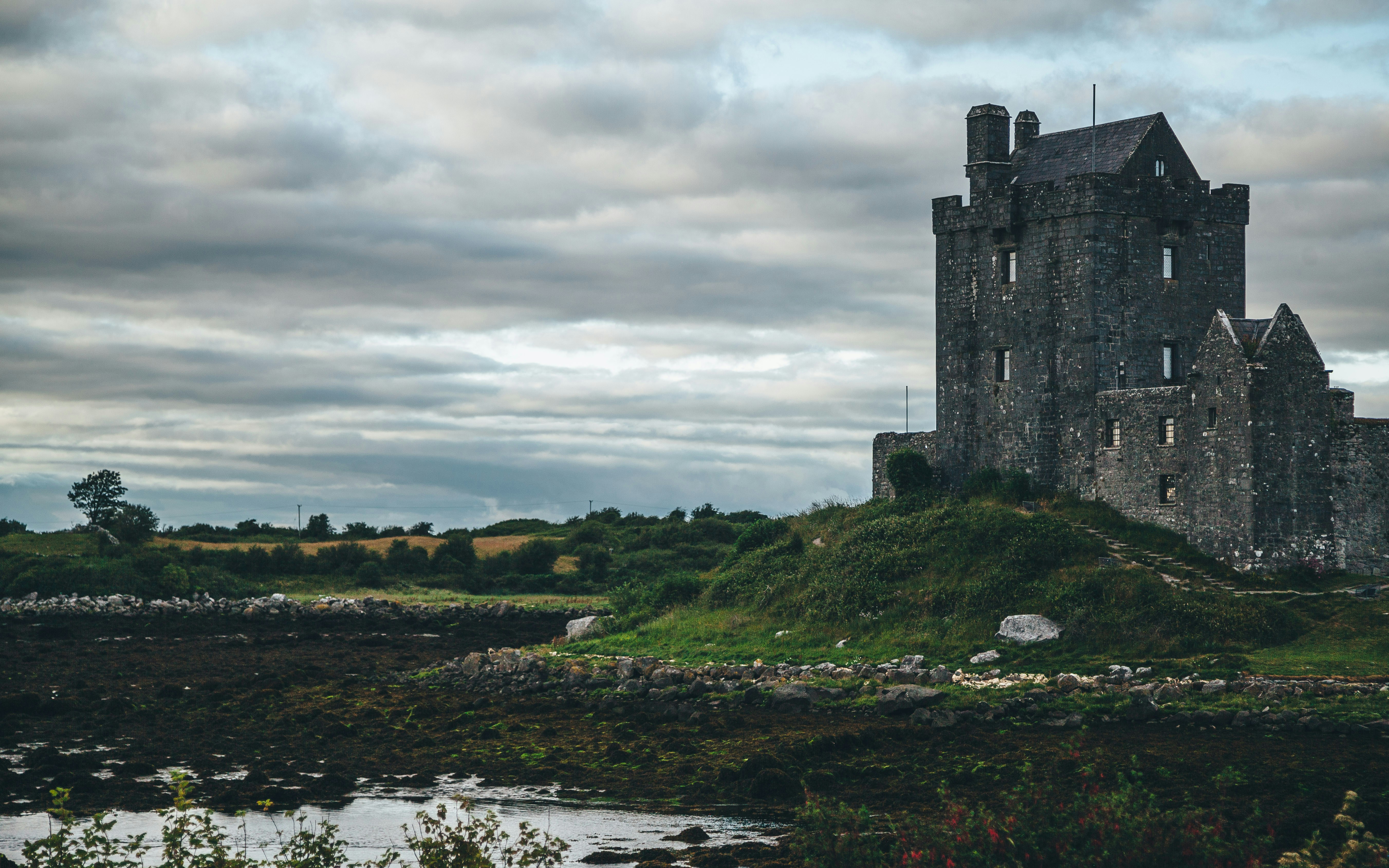 gray concrete building, Dunguaire Castle, Kinvarra, Co. Galway, Ireland