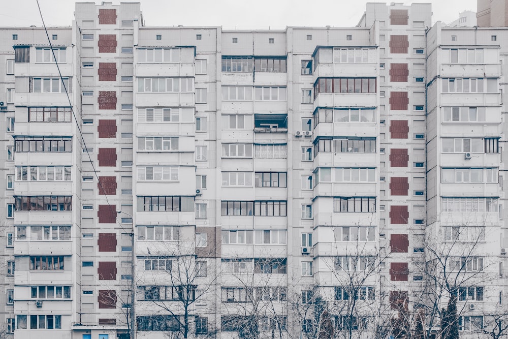 Edificios de hormigón blanco y negro durante el día