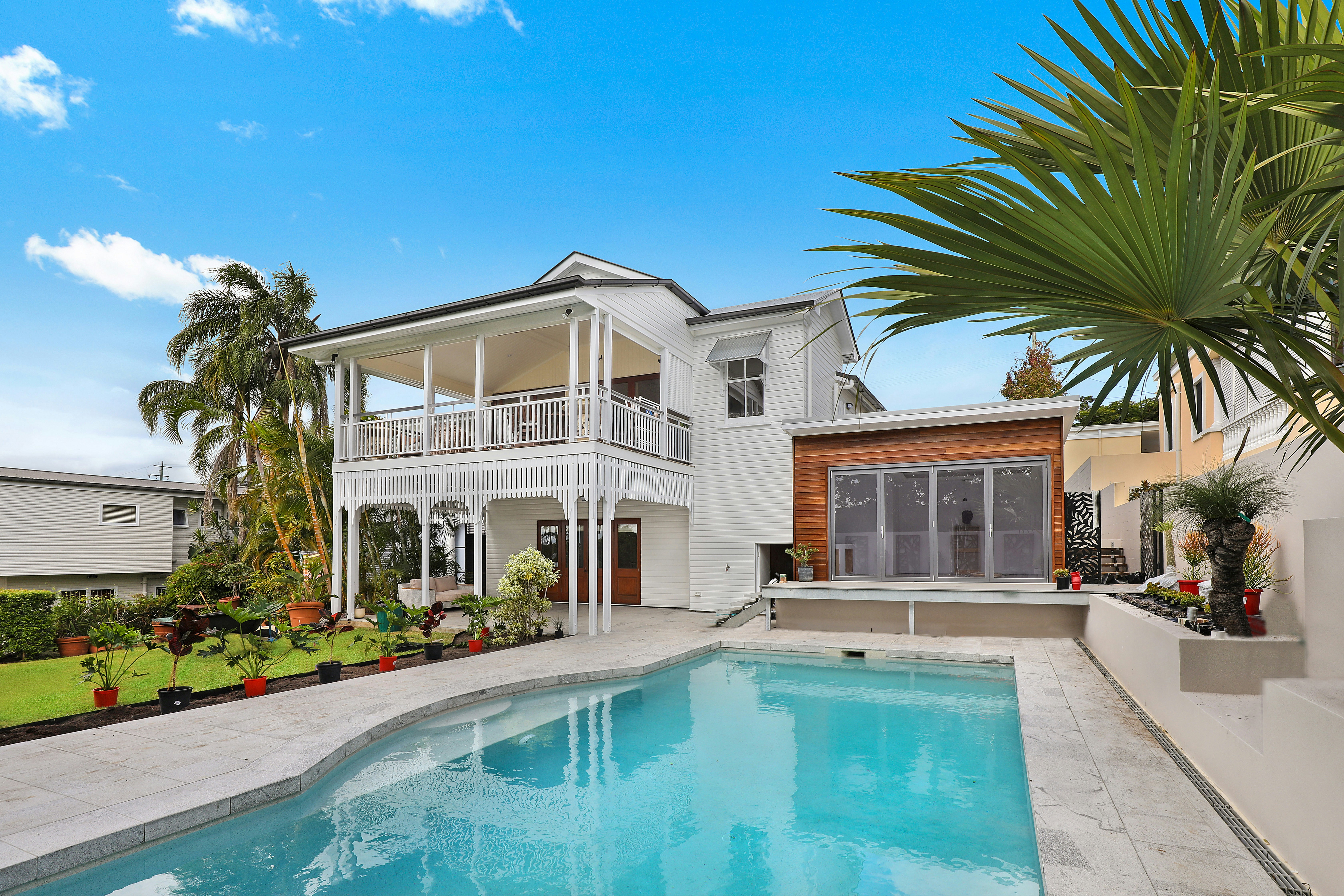 Modern bungalow house with clean architectural lines