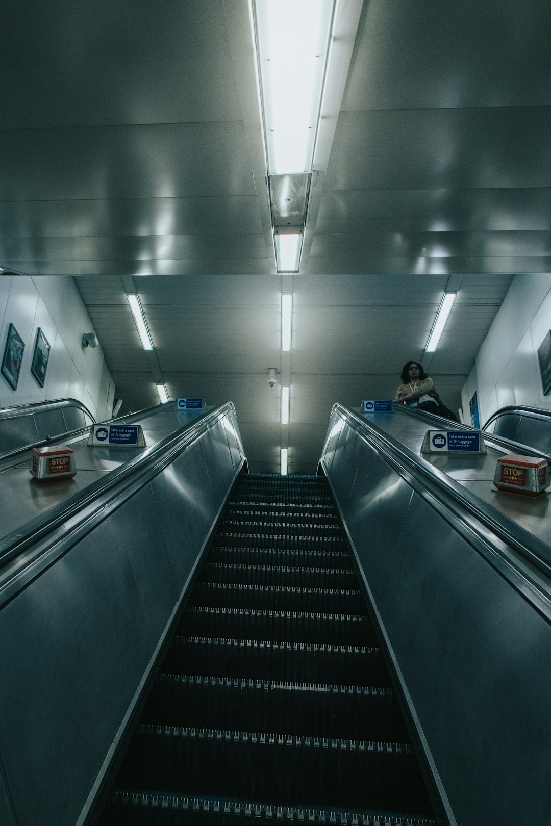 gray escalator