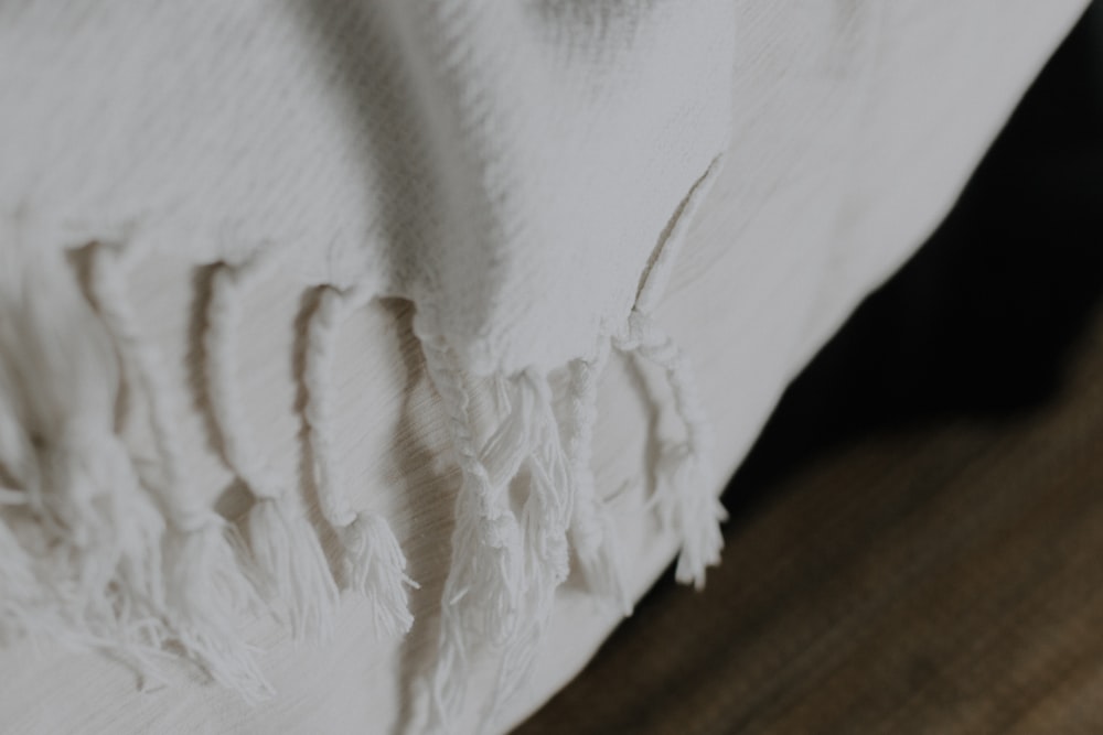 white textile close-up photography