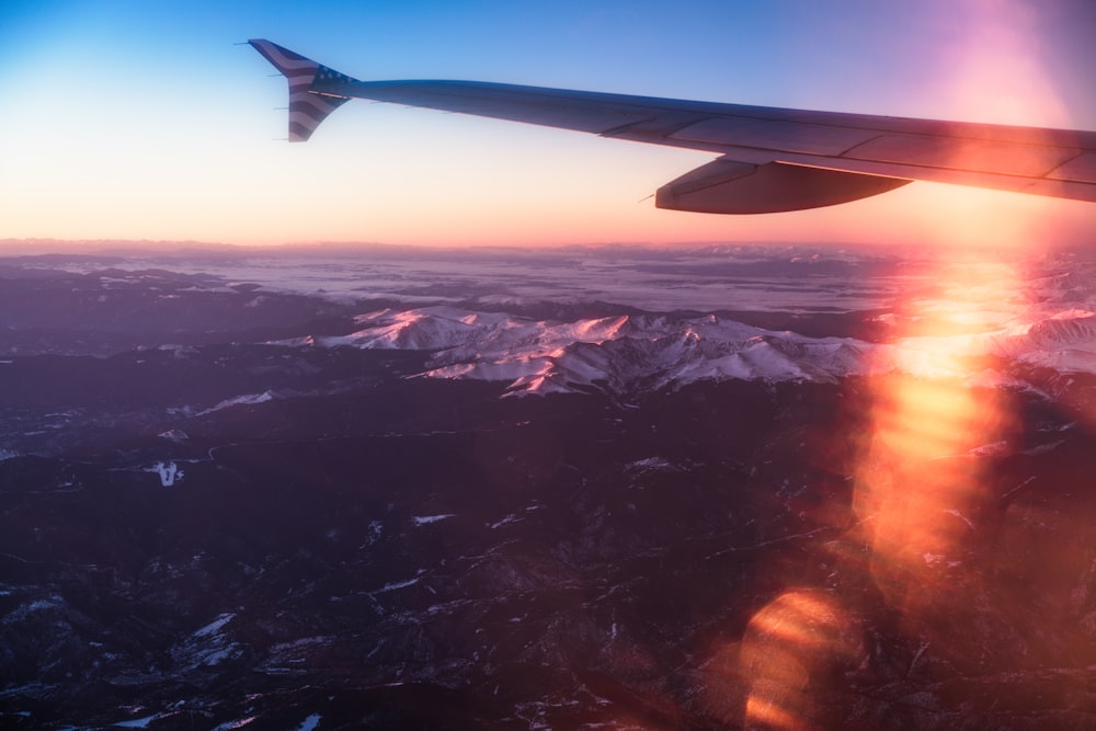 plane over mountains