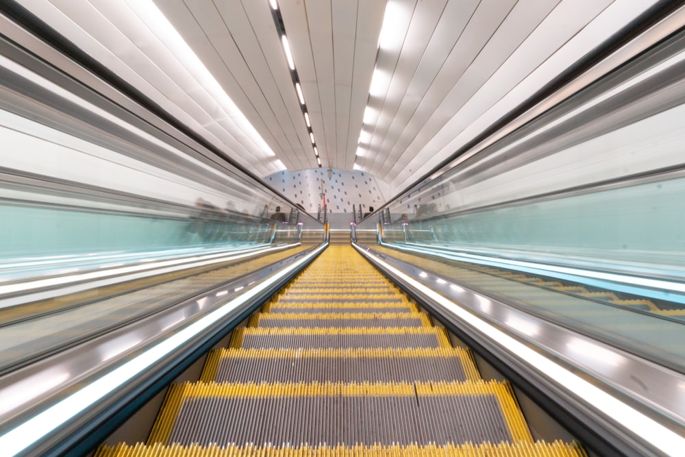 gray escalator