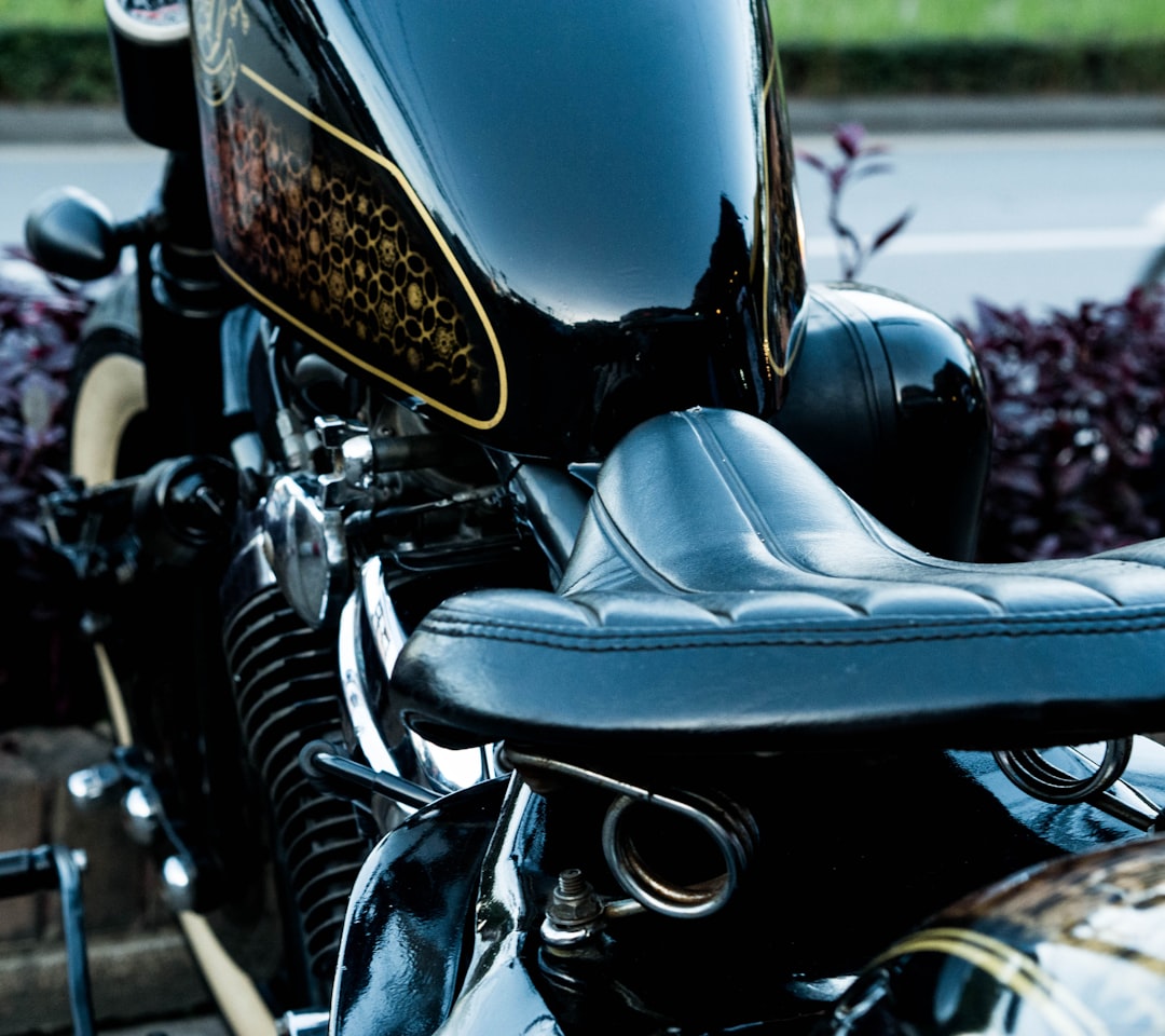 black motorcycle, Motorcycle Seat