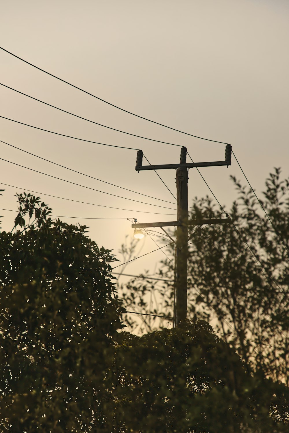 grey electric post during daytime