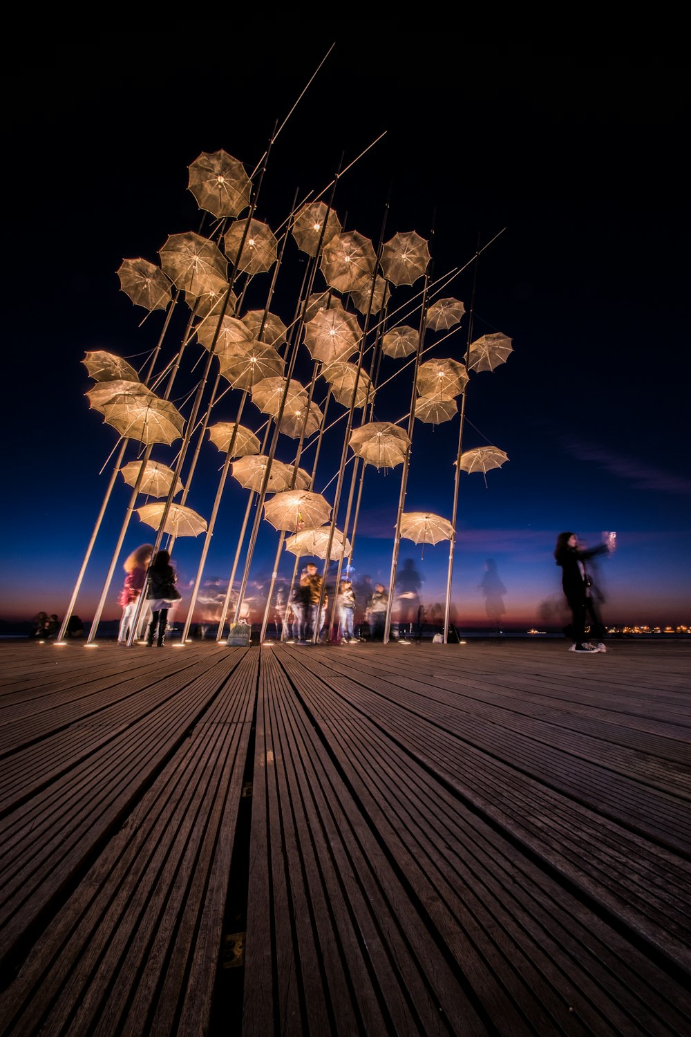 yellow umbrellas