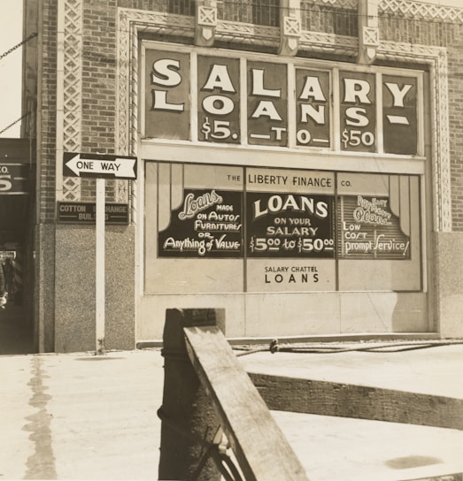 grayscale photography of building