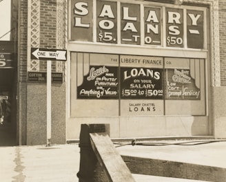 grayscale photography of building