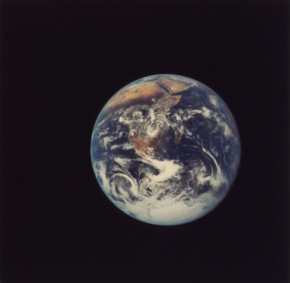 행성 지구 클로즈업 사진