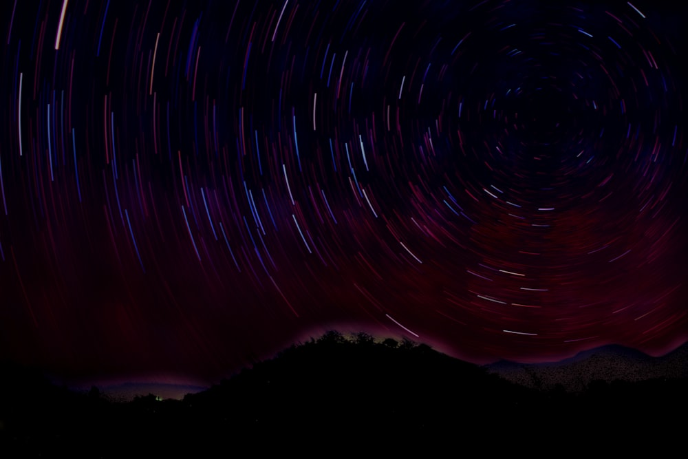 time-lapse photography of starry night sky