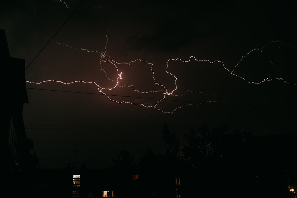 lightning at night