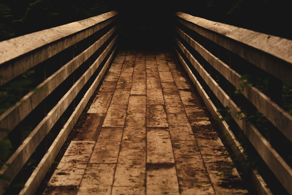 brown wooden bridge