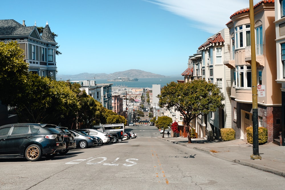 vehicles parked on buildings