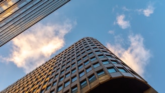 low angle photography of concrete building