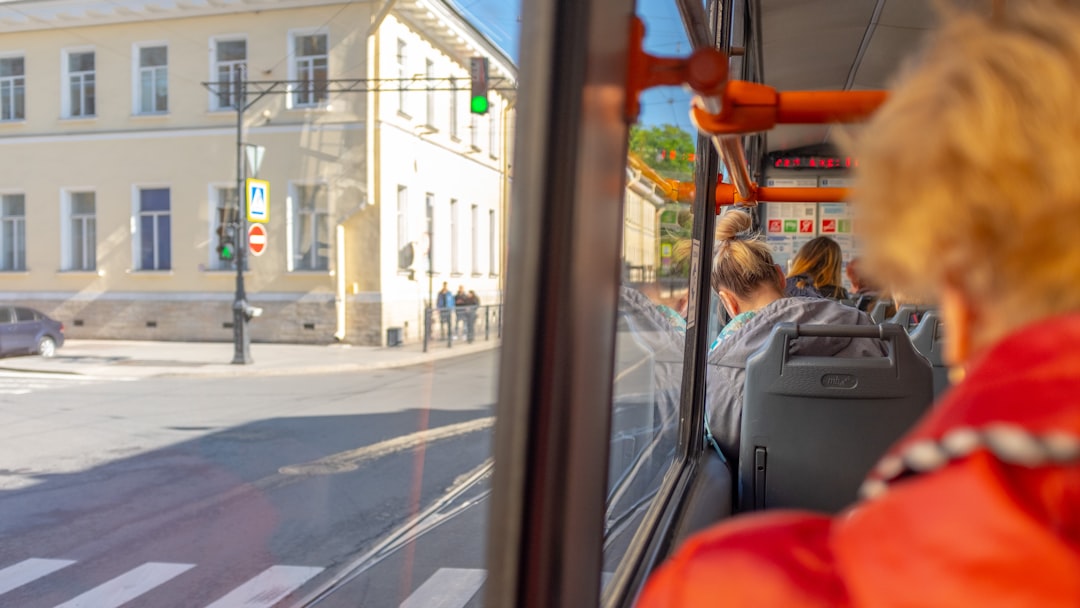 people riding bus