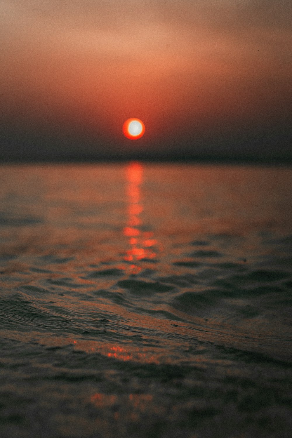 ocean waves during sunset