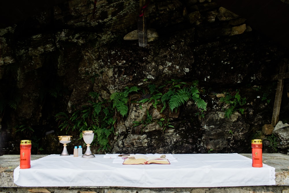 white table