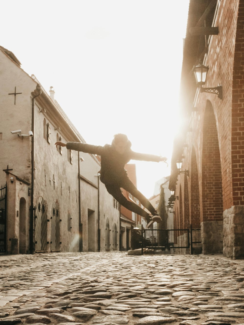 man doing skateboard trick