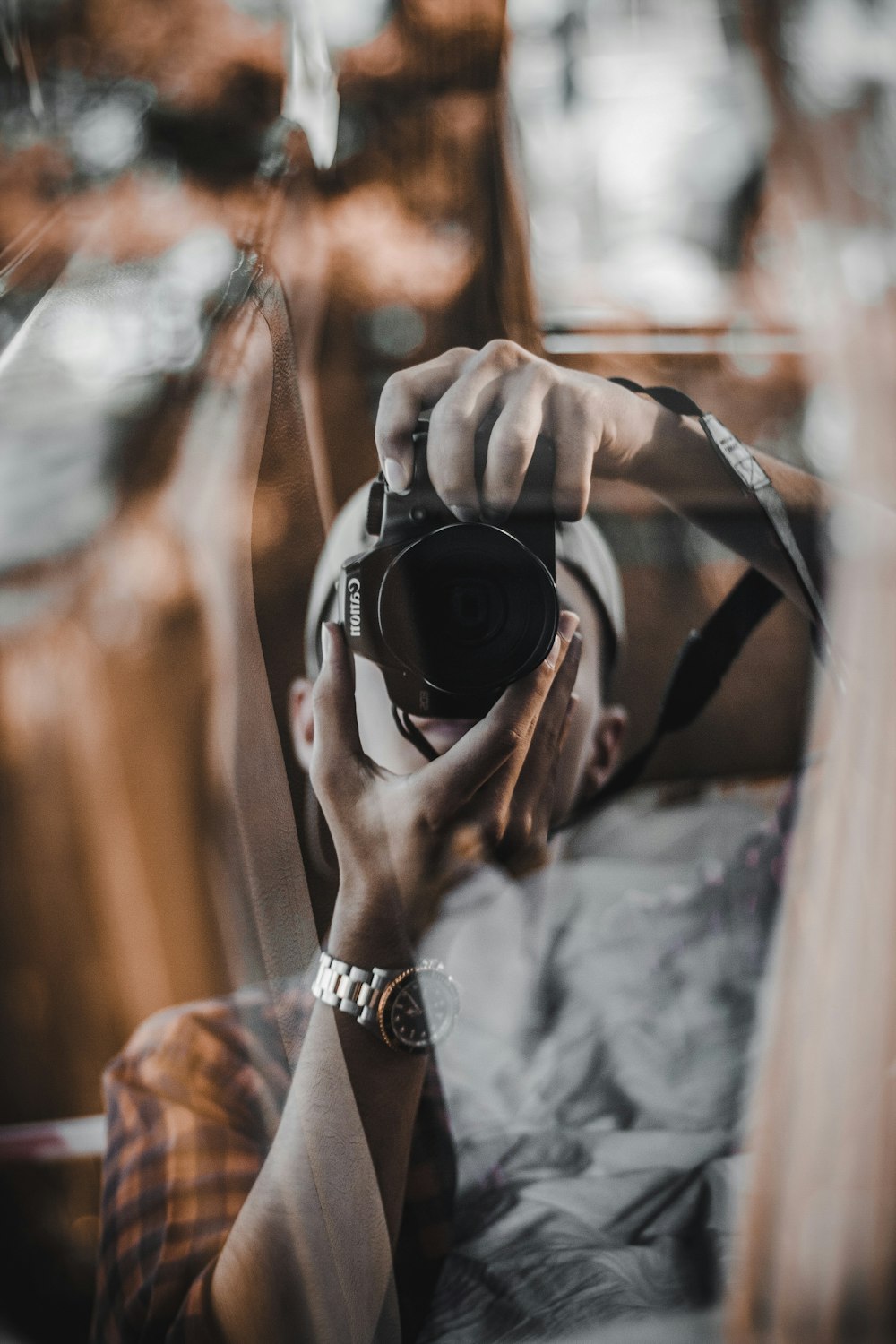 person holding camera