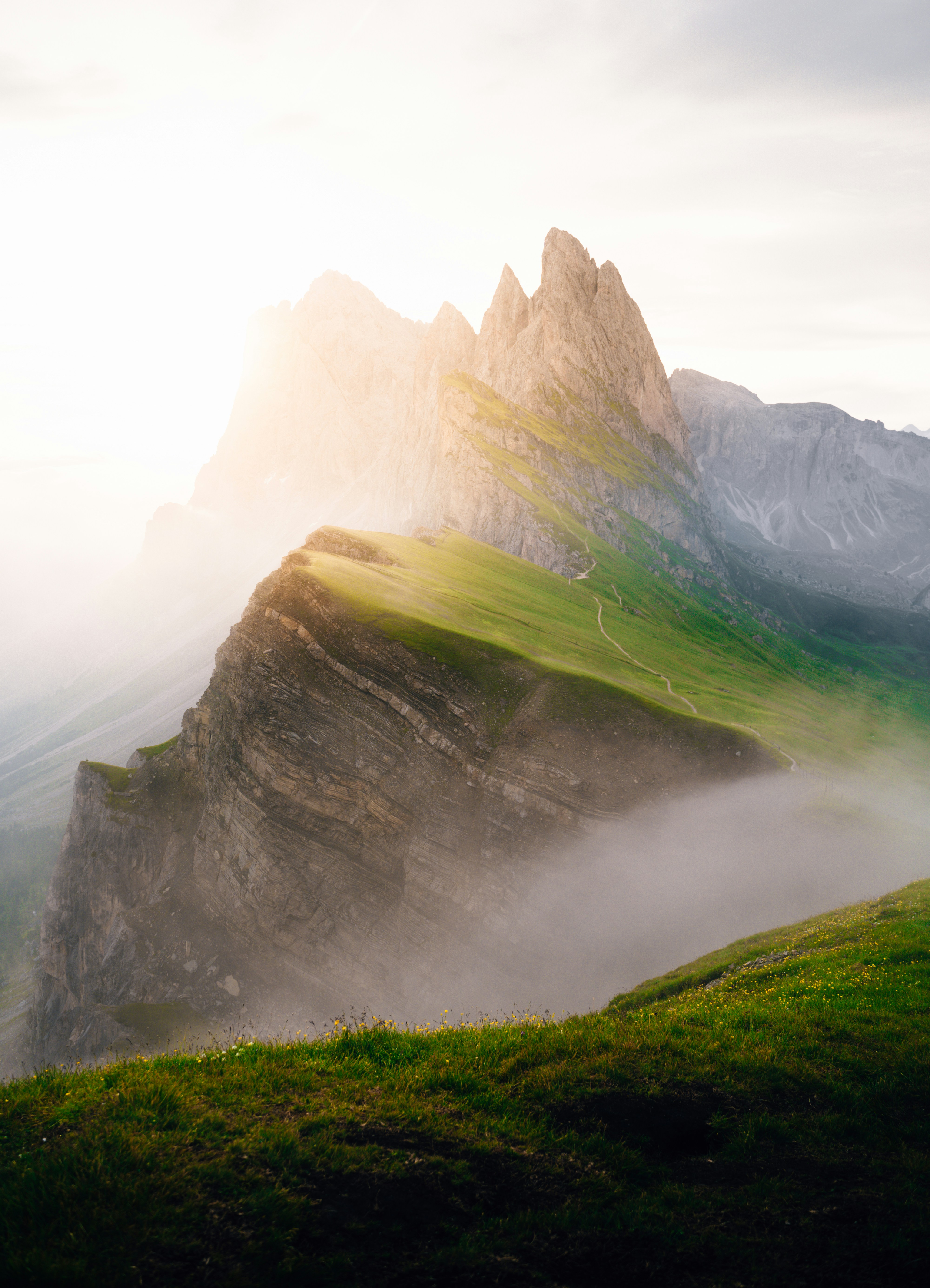landscape photography of green and brown mountain