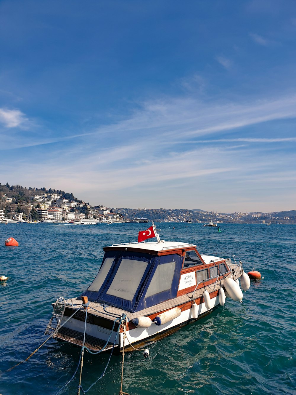 boat floating on sea