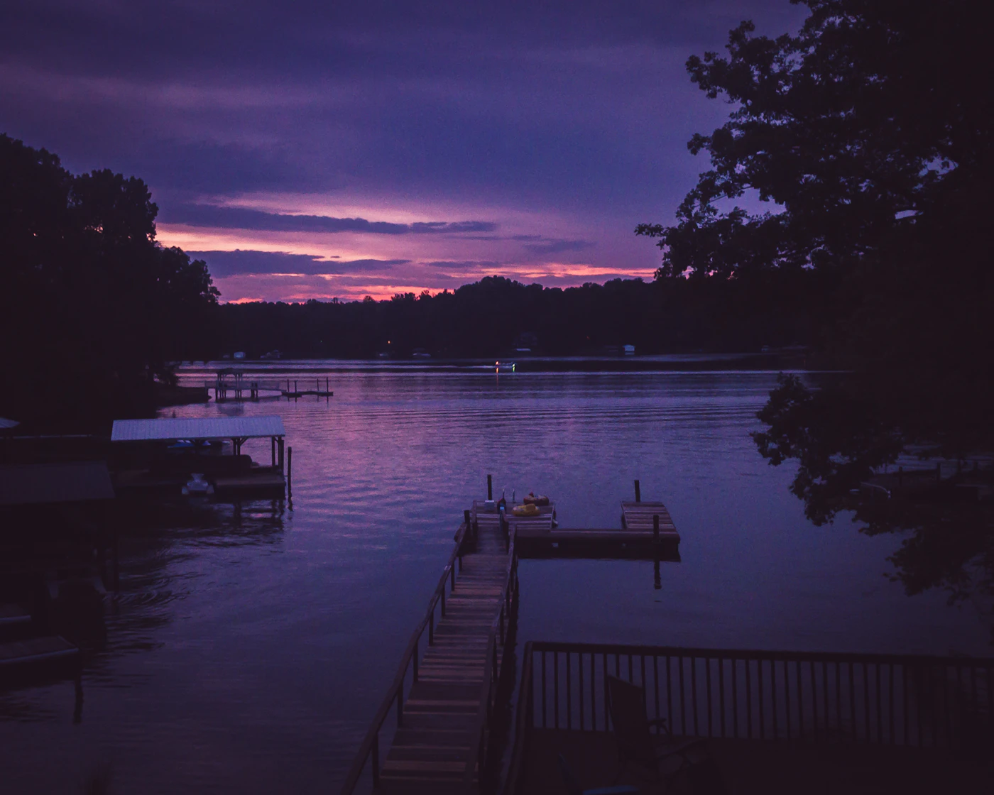 Sunset over Lake Norman in Mooresville, North Carolina