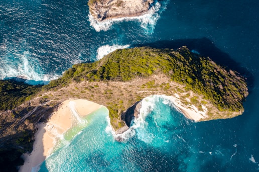 aerial photography of mountain