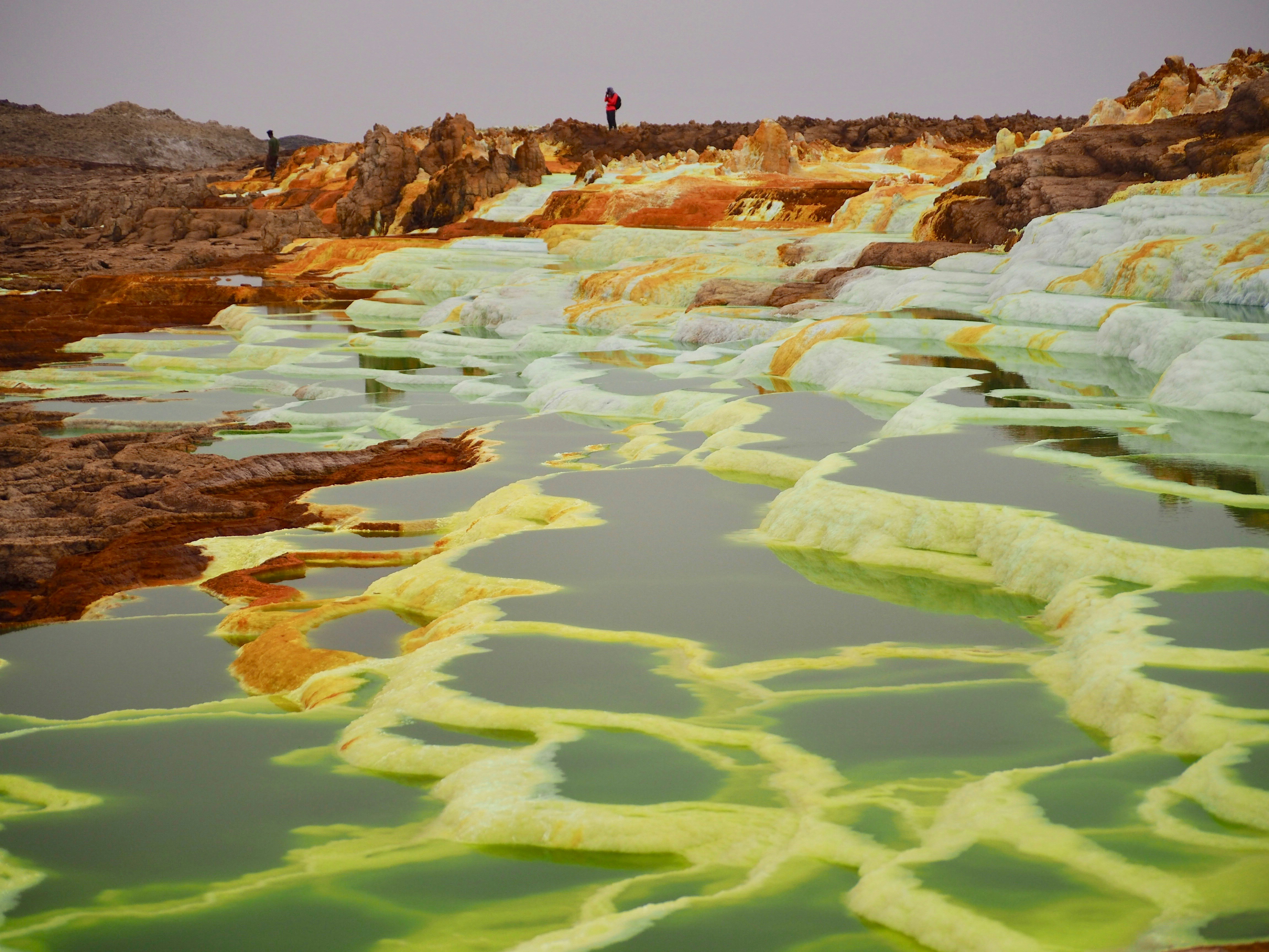 Hot springs in the Danakil Depression in Ethiopia's Afar region