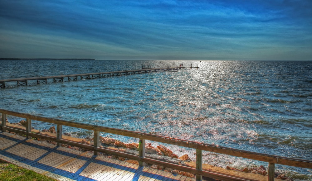 blue sea under blue sky