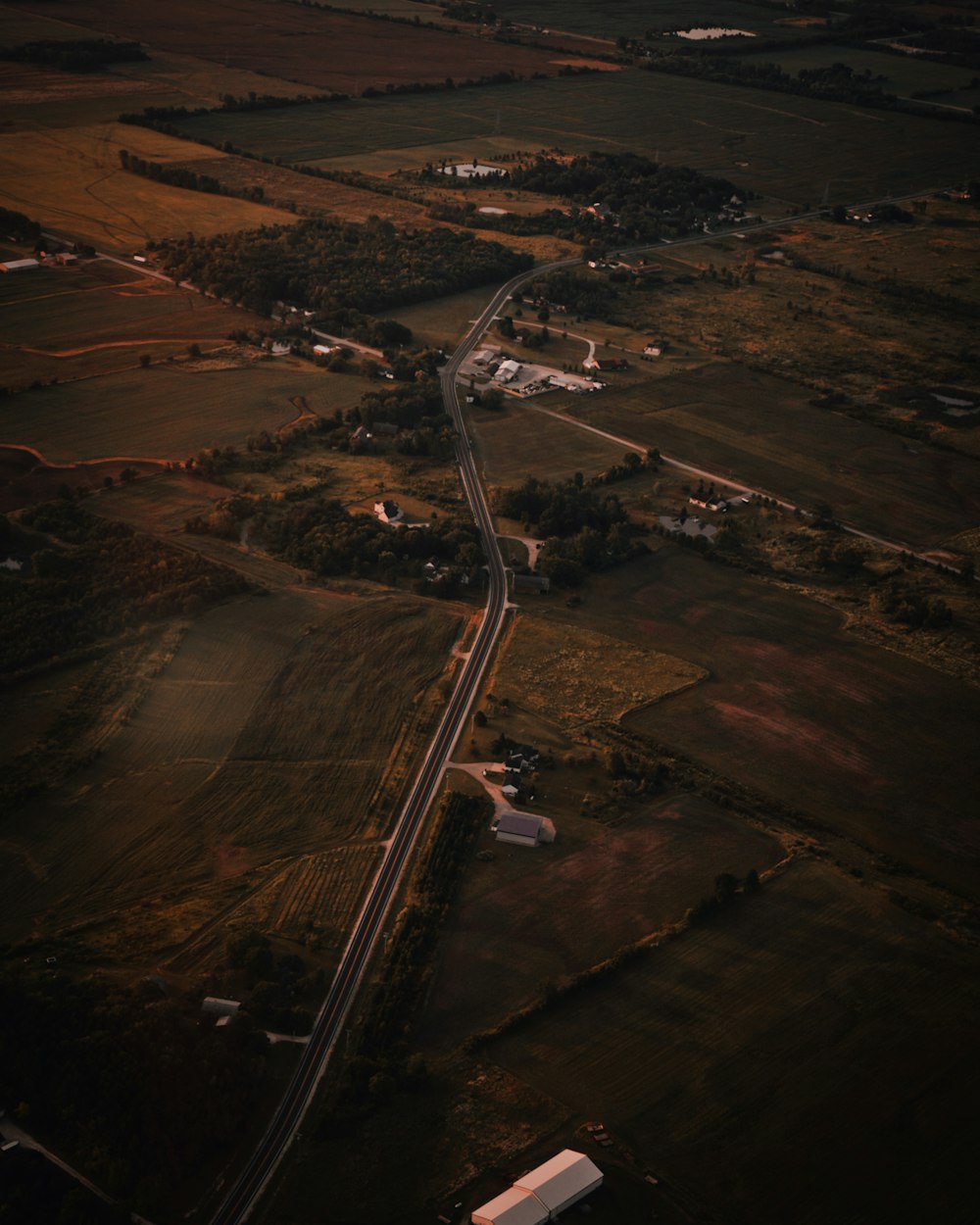 aerial photography of road