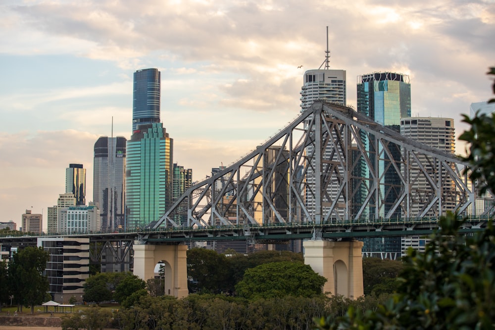 gray metal bridge