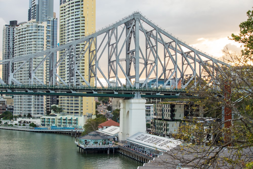 gray metal bridge