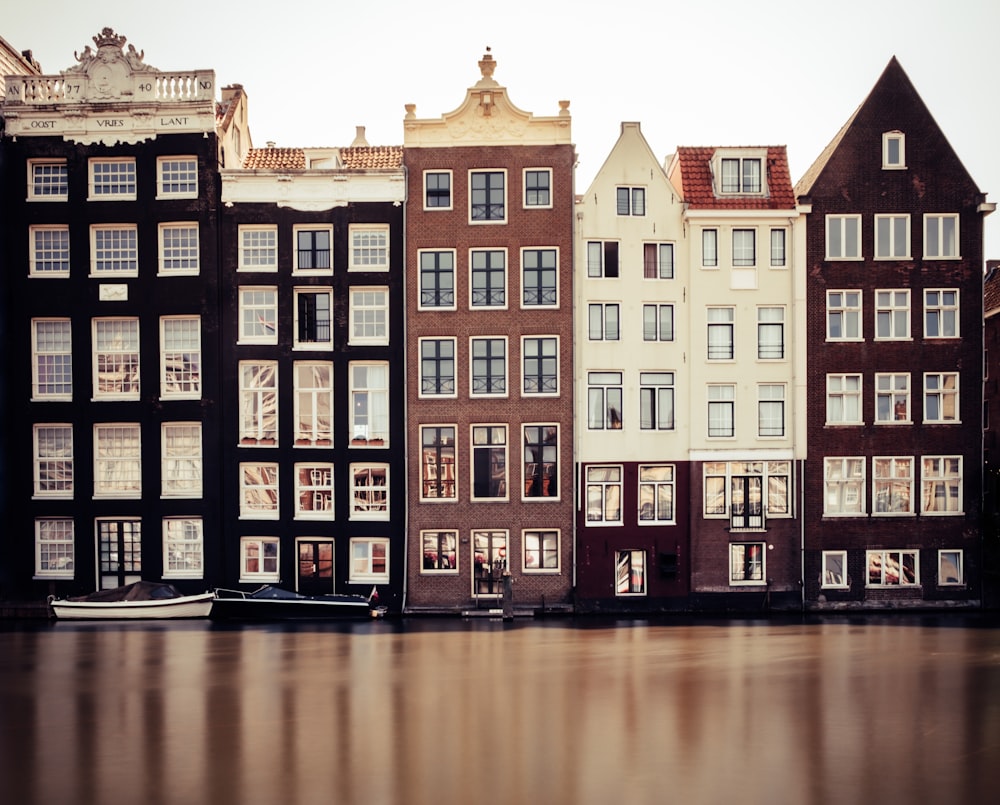 brown, black, and white houses