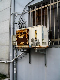 white AC unit inverter